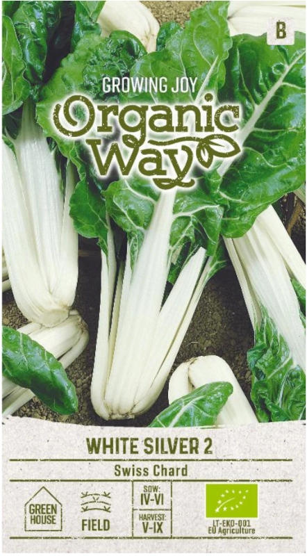 Burak liściowy White Silver 2 smaczna odmiana o dużych liściach nasiona ekologiczne 3g Organic Way sklep rajogrodnika